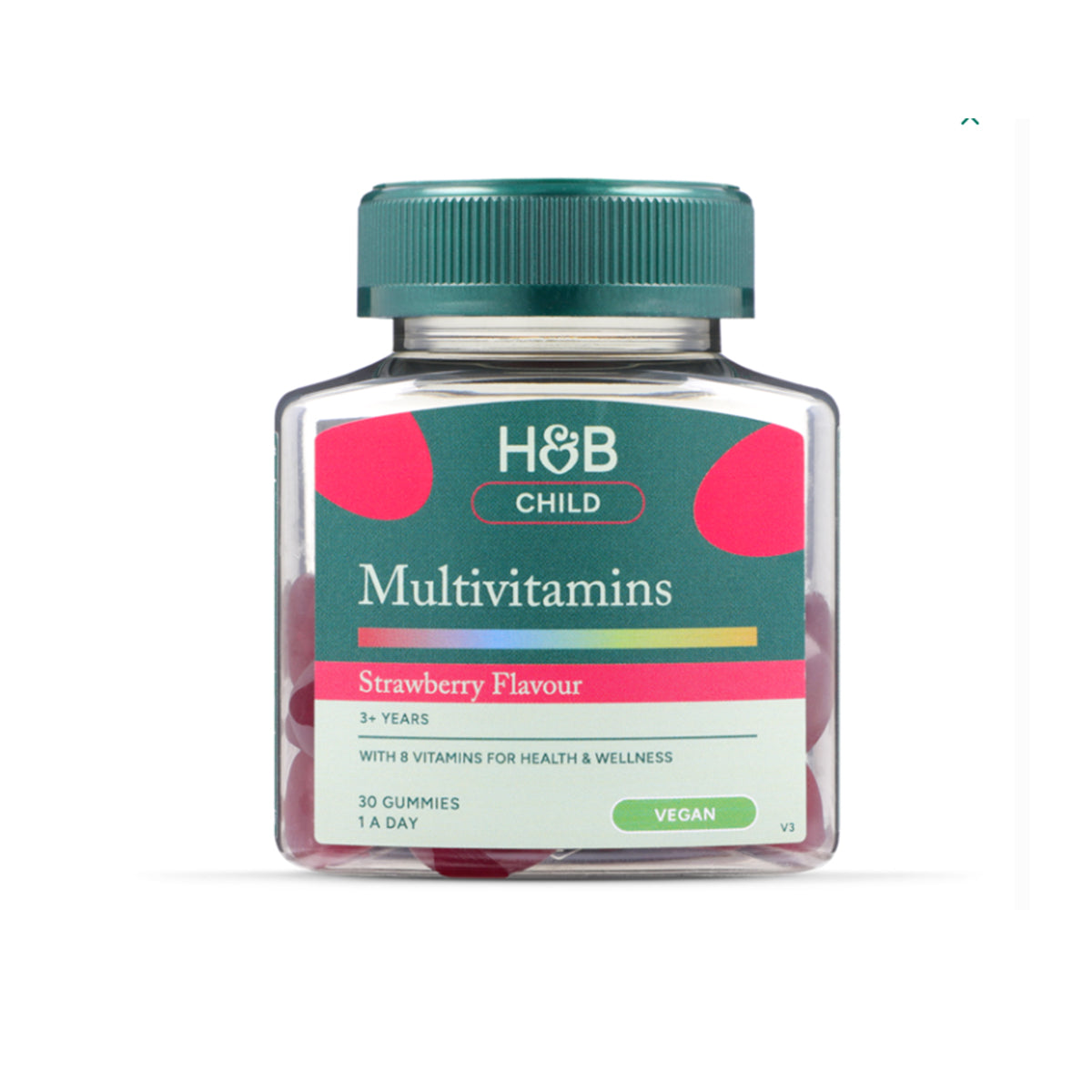 Gyerek 3+ Multivitamin Gumivitamin epres - 30db