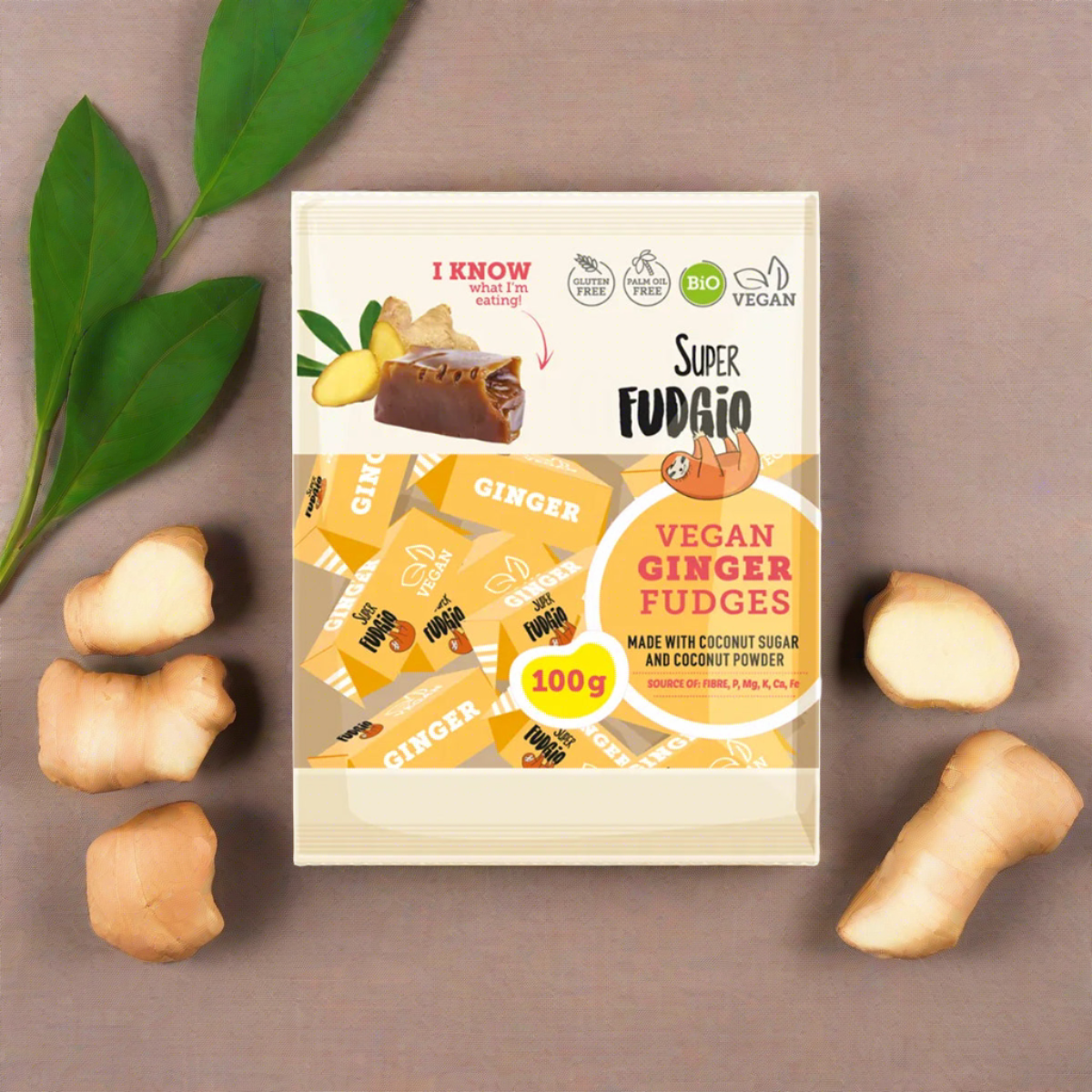 Gyömbéres karamella vegán - bio - 100g