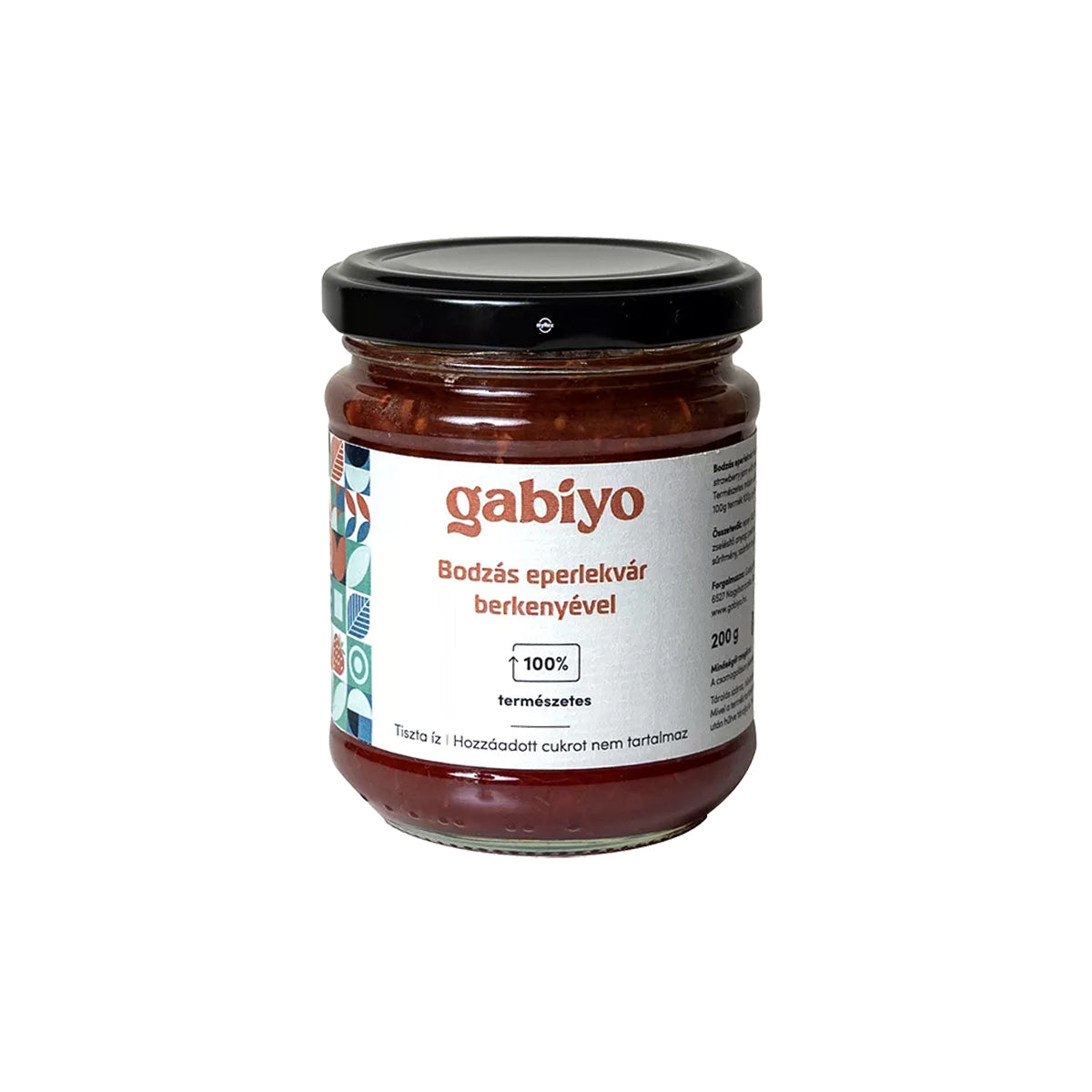 Bodzás eperlekvár berkenyével - 200g