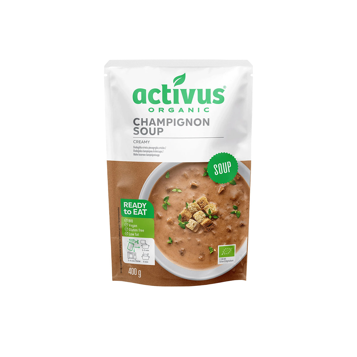 Gombakrémleves csiperkéből - bio - 400g
