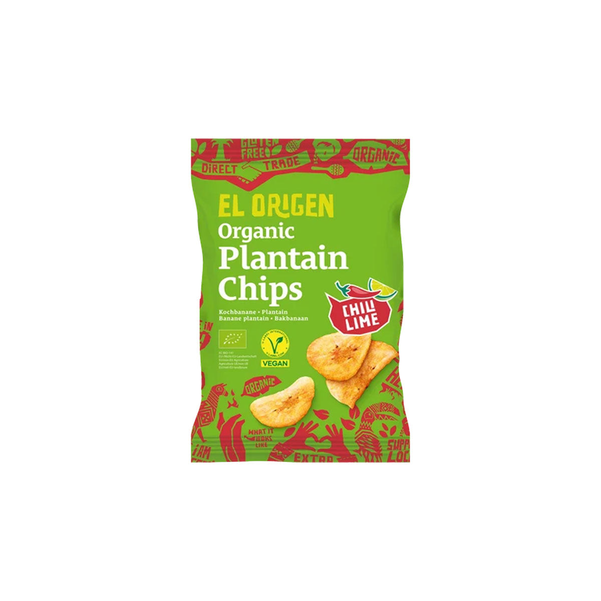 El Origen Bio Banánchips chilis-lime - 80g