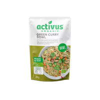 Zöld curry tál mungóbabbal és fekete rizzsel - bio - 283g