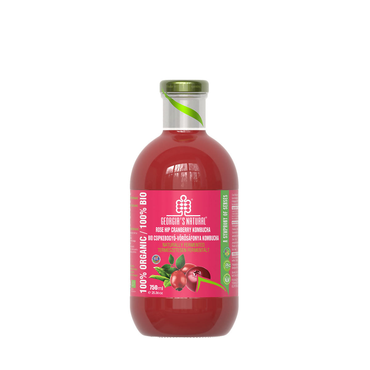 GN Bio Csipkebogyó V.áfonyalé Kombucha - 750ml DRS
