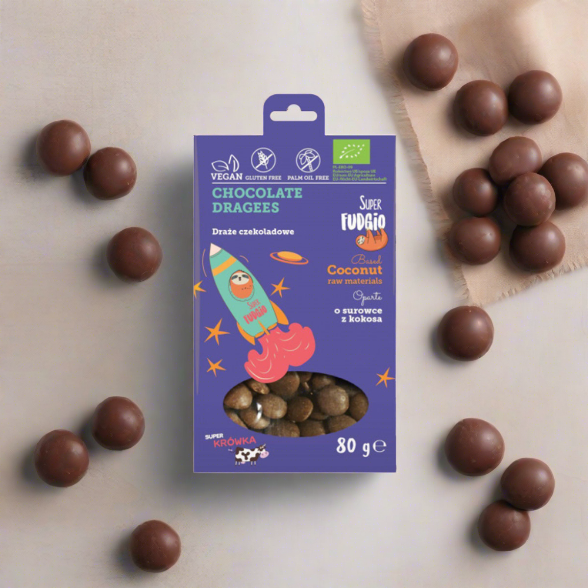 Csokoládé drazsé - bio - 80g