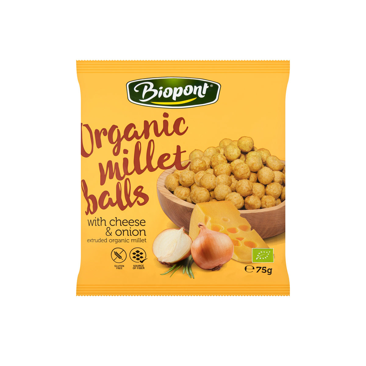 Kölesgolyó sajtos-hagymás - bio - 75g
