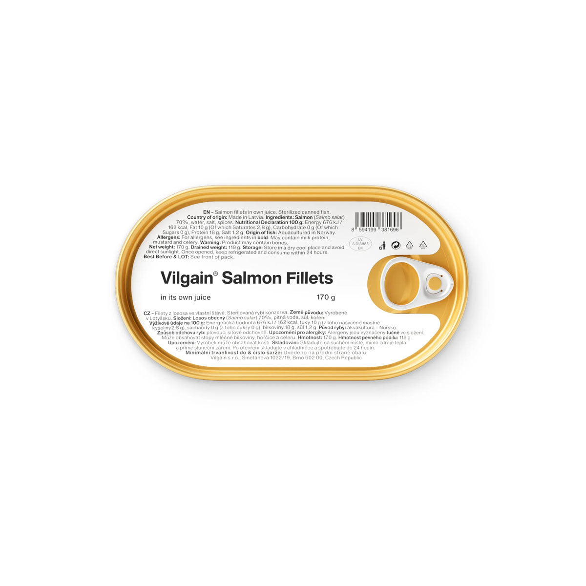 Vilgain Lazacfilé saját levében - 170g