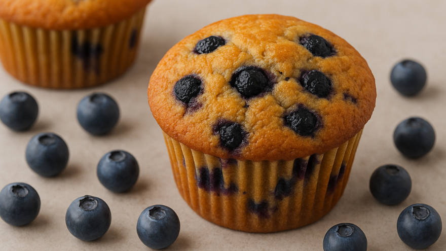 Joghurtos áfonyás muffin