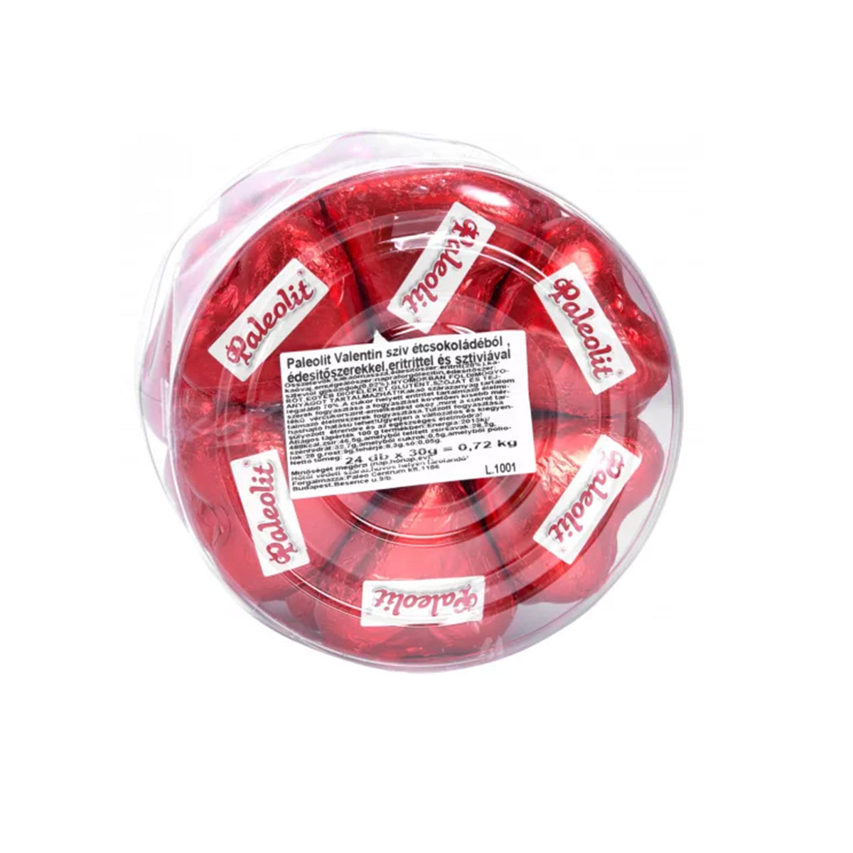 Étcsokoládé szív édesítőszerekkel - 30g