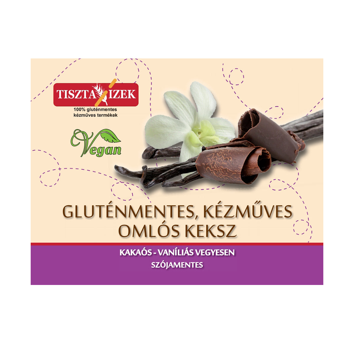 Kakaós-vaníliás keksz - 180g